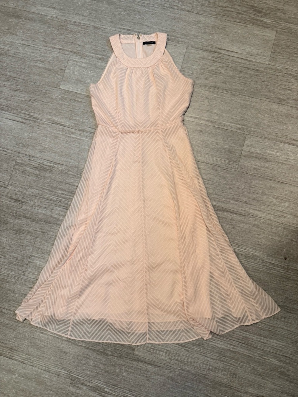 Tommy Hilfiger Sleeveless Halter Chiffon Maxi Dress - Blush Pink